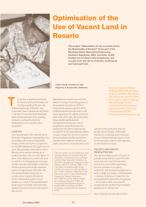 Optimisation of the Use of Vacant Land in Rosario