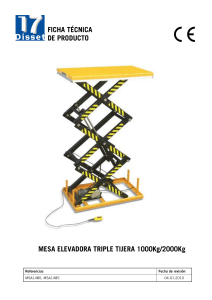 MSA1480 Mesa elevadora triple tijera