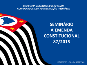 SEMINARIO A EMENDA CONSTITUCIONAL 87/2015