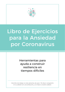 Libro de Ejercicios para la Ansiedad por Coronavirus
