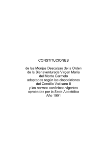 Constituciones de las Carmelitas Descalzas 1991