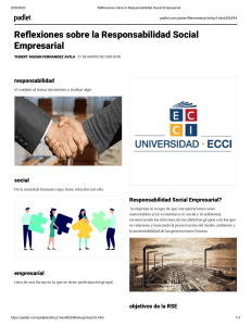 Reflexiones sobre la Responsabilidad Social Empresarial