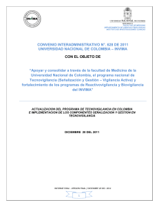 Actualización del programa de tecnovigilancia en Colombia e implementación de los componentes señalización y gestión en tecnovigilancia
