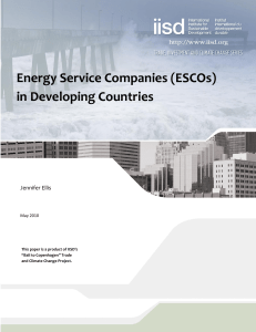 Energy Service Companies (ESCOs) in Developing Countries