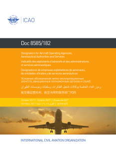 DOC 8585 Designadores de empresas explotadoras de aeronaves, de entidades oficiales y de servicios aeronáuticos