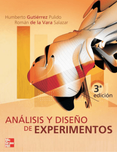 Análisis y diseño de experimentos 3ra edición Gutiérrez