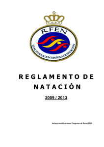 Reglamento Natación y Aspectos Técnicos 2009-2013