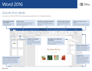 WORD 2016 QUICK START GUIDE