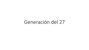 generación del 27