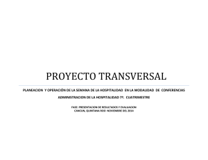 RUBRICA PRESENTACIÓN  DE RESULTADOS PROYECTOS TRANSVERSALES 