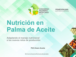 4 ALVARO ACOSTA Mexico Feb 2018 Nutricion en Palma de Aceite