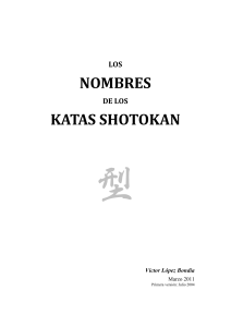Los Nombres de los Katas Shotokan - Victor Lopez Bondia