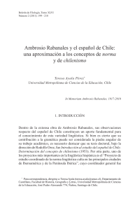 Ayala Perez - Ambrosio Rabanales y el espanol de Chile