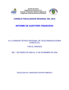 Informe de Auditoria Financiera COMTELCA 2008-2009