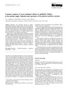 Transient responses of yeast continuous cultures to qualitative changes in the nutrient supply. Induction and repression of the galactose pathway enzymes 