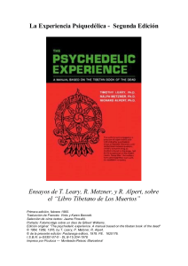 La Experiencia Psicodelica - Manual Basado en el Libro Tibetano de los Muertos -