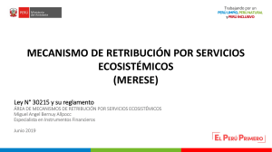 PERU - Mecanismo de Retribución de Servicios Ecosistémicos (MERESE)