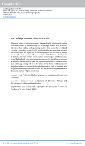 The Cambridge Handbook of Discourse Studies by Anna De Fina, Alexandra Georgakopoulou (z-lib.org) (1)