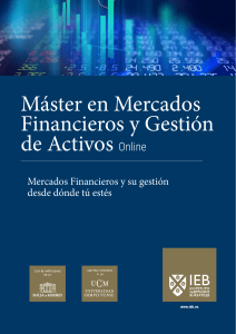 Master Mercados Financieros y Gestion de Activos online 2020