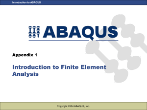 ABAQUS - Introduction to Finite Element Analysis