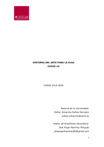 Asesoría Historia del Arte 2019-2020. COVID-19