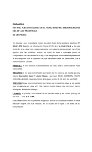 modelo carta solteria derecho civil venezuela