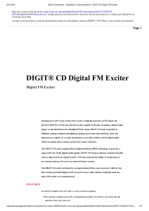 Harris Corporation    Broadcast Communications   DIGIT-CD Digital FM Exciter
