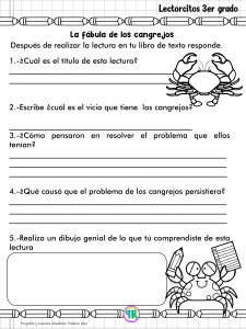 Hoja de ejercicios: La fábula de los cangrejos