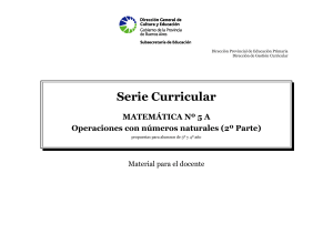 matematica ndeg 5 a. operaciones con numeros naturales- geometria. propuestas para alumnos de 3deg y 4deg ano