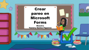 Crear pareo en Microsoft Forms