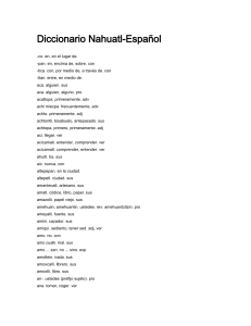 Diccionario Nahuatl Español