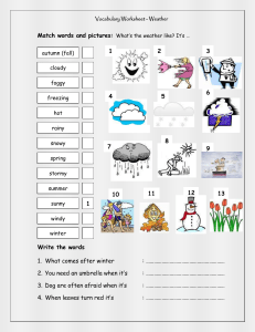 4000 vocabulary matching worksheet  weather