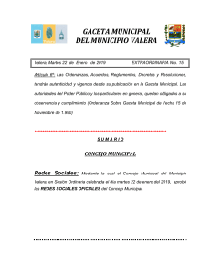 Gaceta Extraordinaria N°15- 2019- Redes Sociales Concejo Municipal