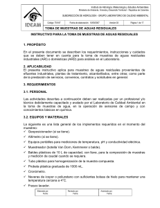 Toma Muestras AguasResiduales- bueno especifica como se toma la muestra del valde