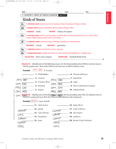  Kinds of Nouns worksheet  con usted