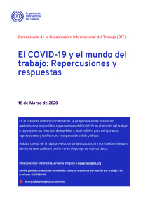 COVID-19 Y EL MUNDO DEL TRABAJO-OIT