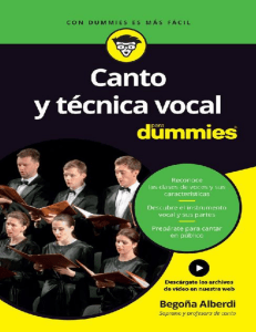 Canto y Técnica Vocal para Dummies