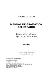 Di Tullio Angela - Manual de gramatica del espanol