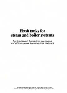 Tanques flash para instalaciones de vapor y calderas