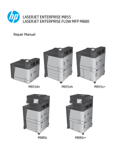 Manual de Servicio para Impresoras HP Laserjet enterprise M855 flow mfp M880