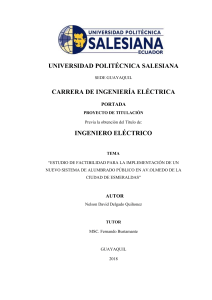 Estudio de Factibilidad para Implementar Sistemas Fotovoltaicos en la Modernización del Alumbrado Público en Galapa-Atlántico