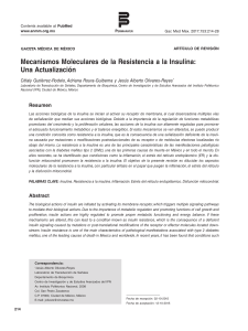Artículo sobre factores de riesgo de resistencia a la insulina