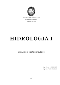 HIDROLOGIA I U10-El Diseño Hidrológico 