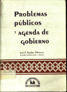 PROBLEMAS PUBLICOS Y AGENDA DE GOBIERNO