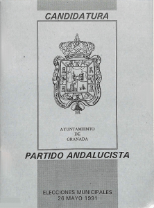1991 CANDIDATURA PA AYUNTAMIENTO GRANADA