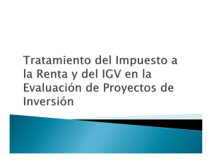 IGV e IR proyectos de inversión