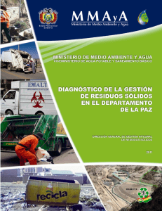 Diagnóstico de la Gestión de Residuos Sólidos en el Departamento de La Paz