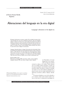 Alteraciones del lenguaje en la era digital