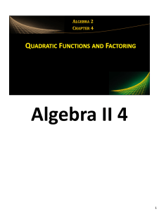 04 Quadratic Functions and Factoring (flipped)