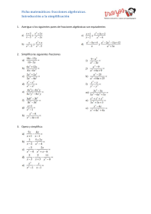 Ficha fracciones algebraicas